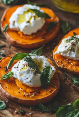 Gefüllte Süßkartoffeln mit Burrata