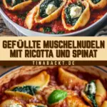 Gefüllte Muschelnudeln mit Ricotta und Spinat 21 Pinterest Hidden Image