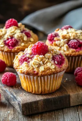 Gesunde Himbeer-Muffins mit Haferflocken-Streuseln
