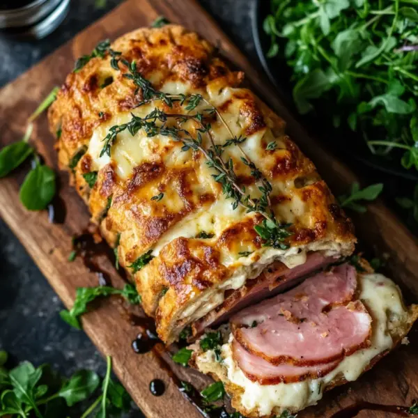 Hähnchen-Cordon-Bleu-Hackbraten