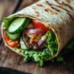 Kalorienarmer Burger-Wrap unter 250 Kalorien