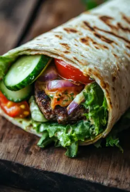 Kalorienarmer Burger-Wrap unter 250 Kalorien 23 Kalorienarmer Burger-Wrap unter 250 Kalorien