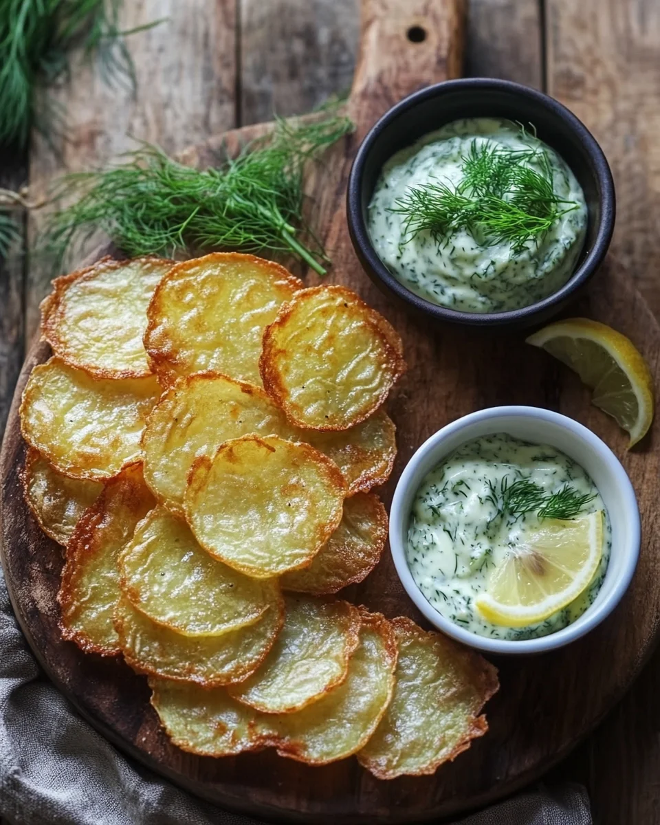 Kartoffelspalten mit Gurkendip