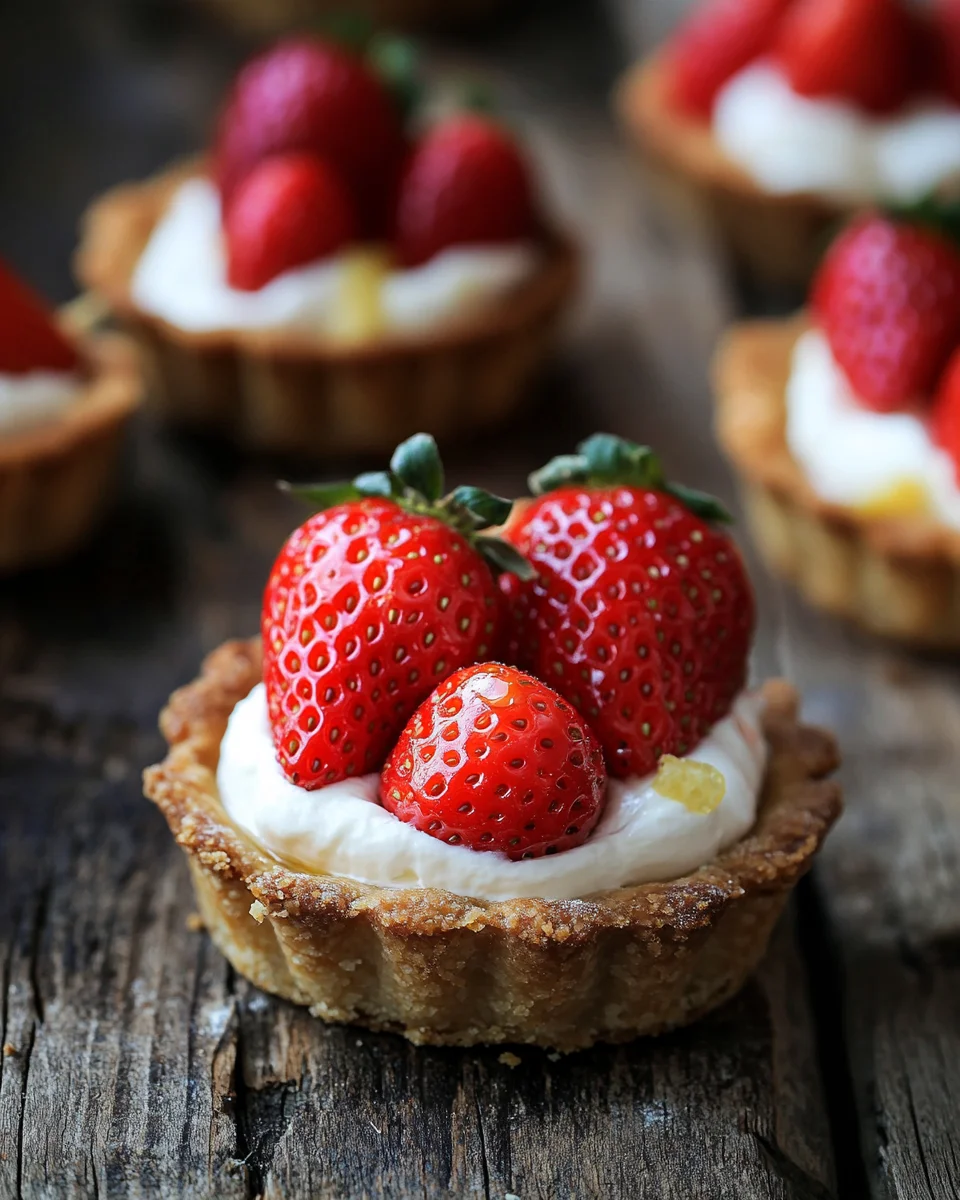 Mürbeteig Tartelettes mit Erdbeeren und Mascarponecreme