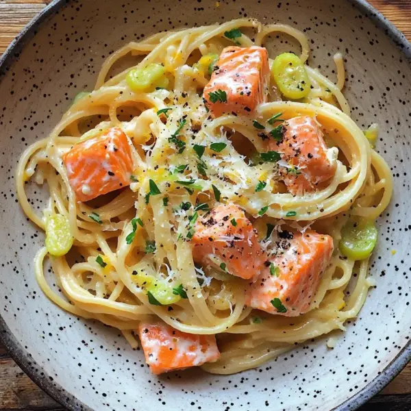 Orangen Lachs Pasta