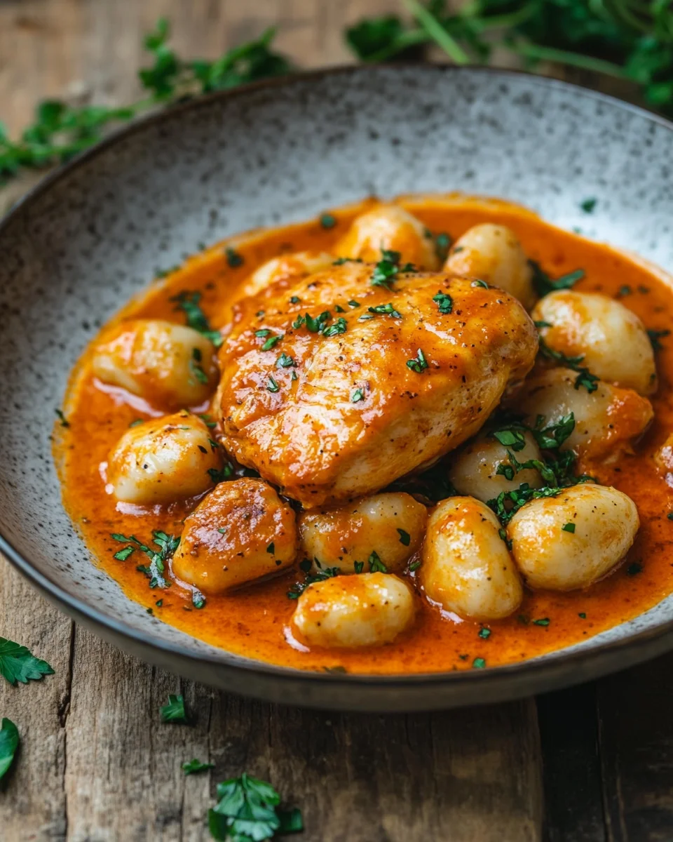 Paprika-Sahne-Hähnchen mit Gnocchi 24 Paprika-Sahne-Hähnchen mit Gnocchi