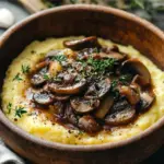 Pilzragout auf Parmesan-Polenta