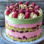 Pistazien-Himbeer-Torte mit Mascarpone-Creme