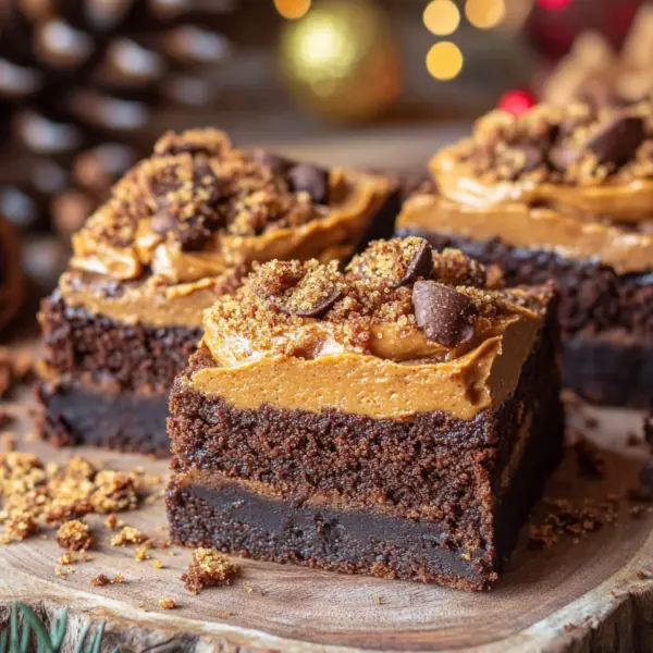 Spekulatius Brownies mit Lotus Biscoff Brotaufstrich