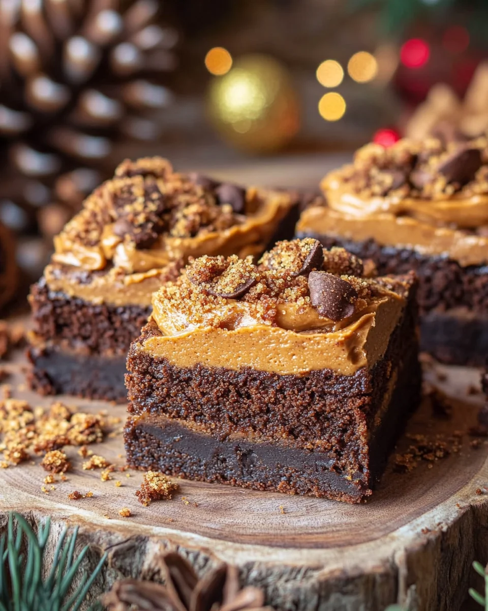 Spekulatius Brownies mit Lotus Biscoff Brotaufstrich