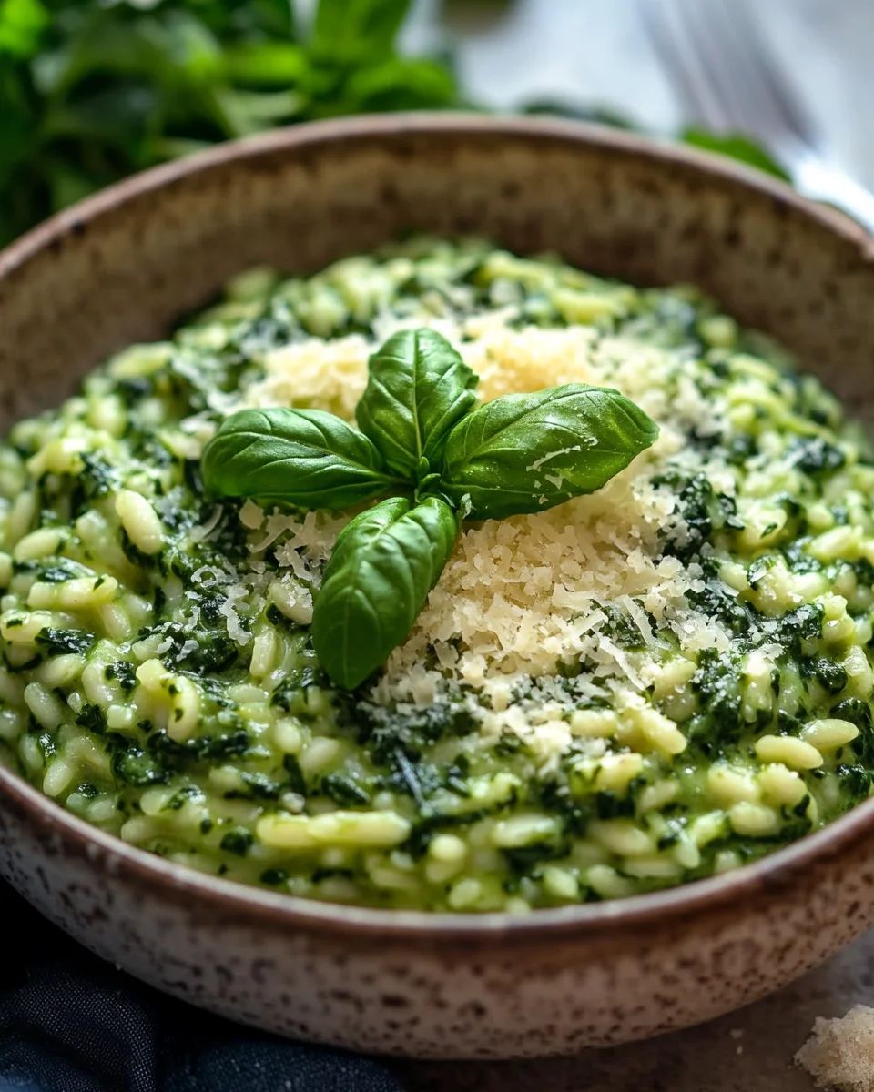 Spinat Risotto mit frischen Kräutern 18 Spinat