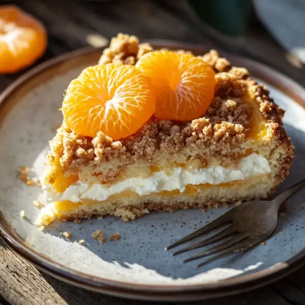 Streuselquarkkuchen mit Mandarinen
