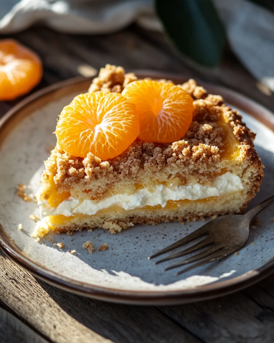 Streuselquarkkuchen mit Mandarinen