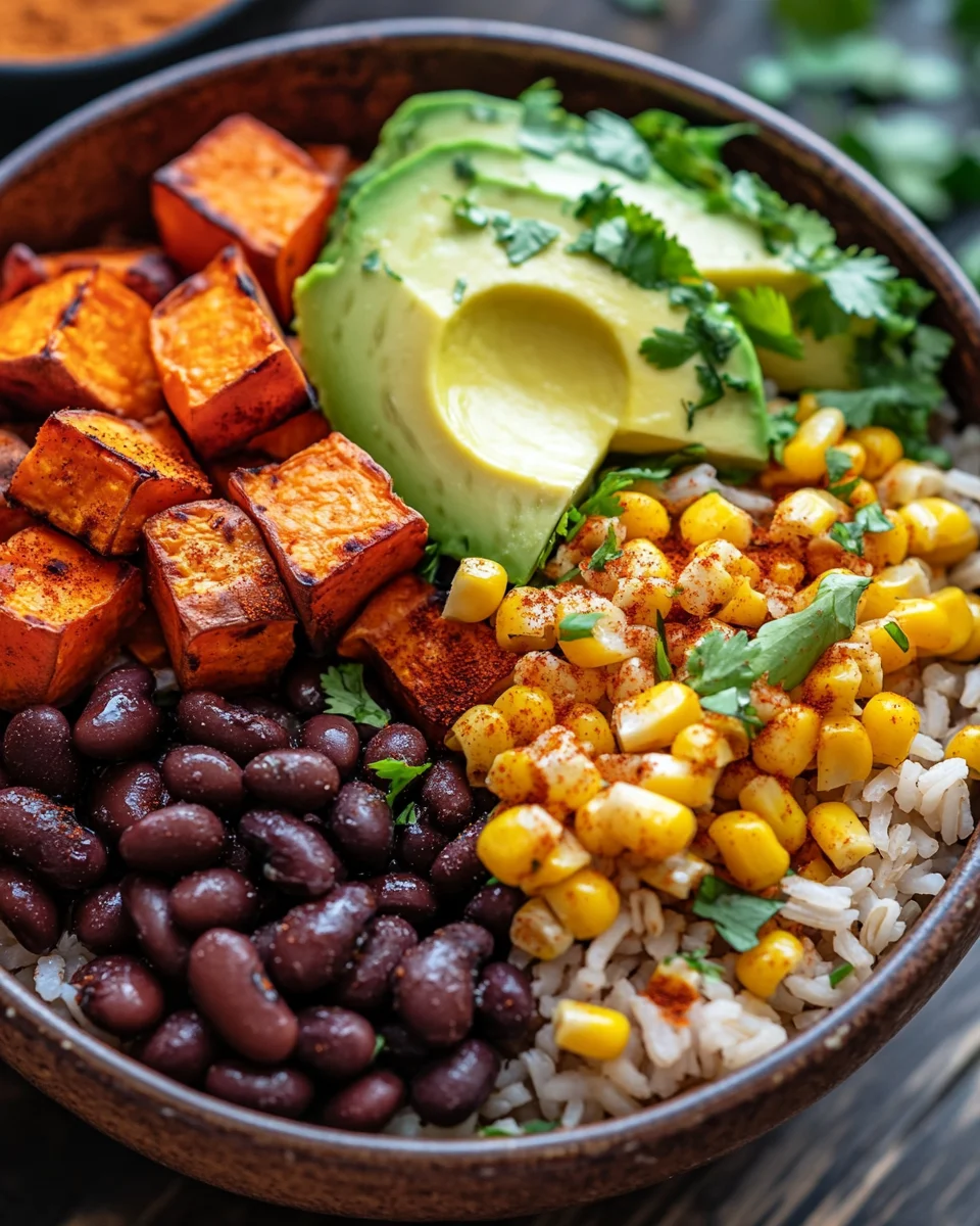Süßkartoffel Burrito Bowl 18 Süßkartoffel
