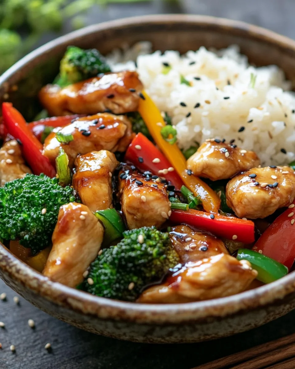 Teriyaki-Hähnchen mit Gemüse