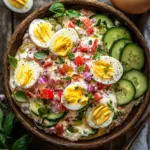 Thunfischsalat mit Ei und Gurke