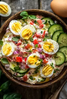 Thunfischsalat mit Ei und Gurke
