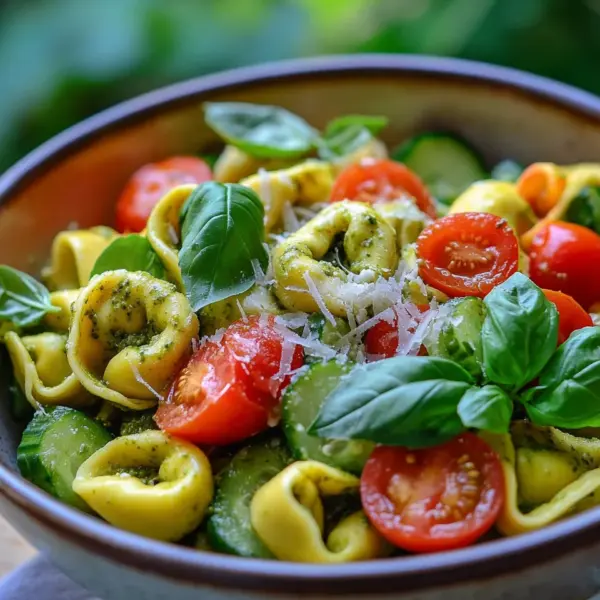 Tortellini-Salat mit Pesto