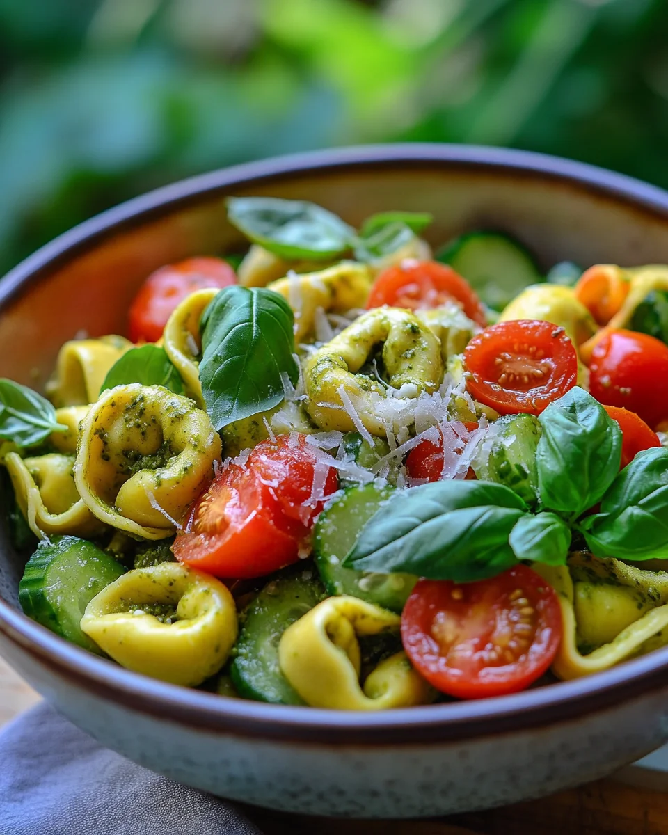 Tortellini-Salat mit Pesto