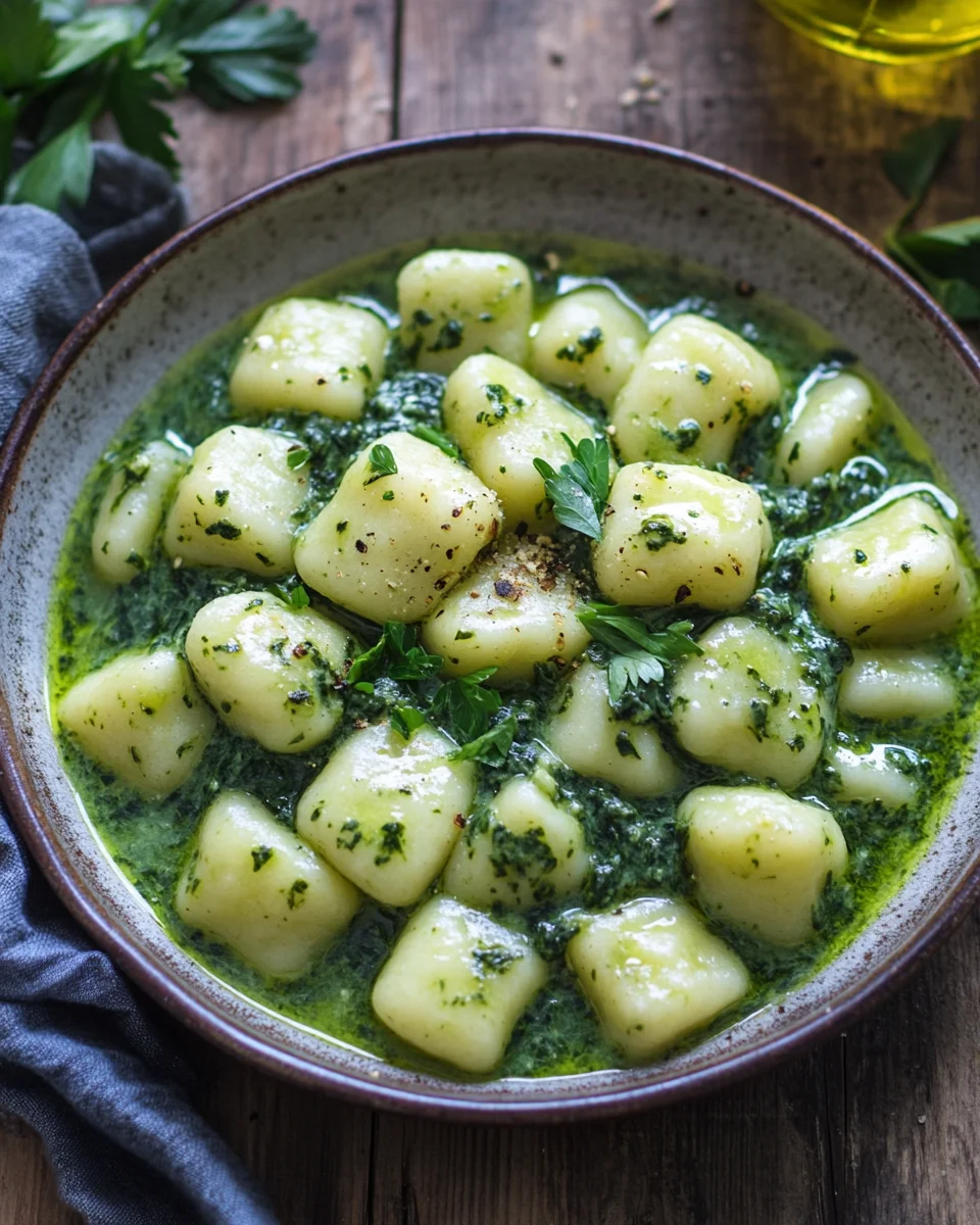 Vegane Gnocchi mit cremiger Spinatsauce 22 Vegane