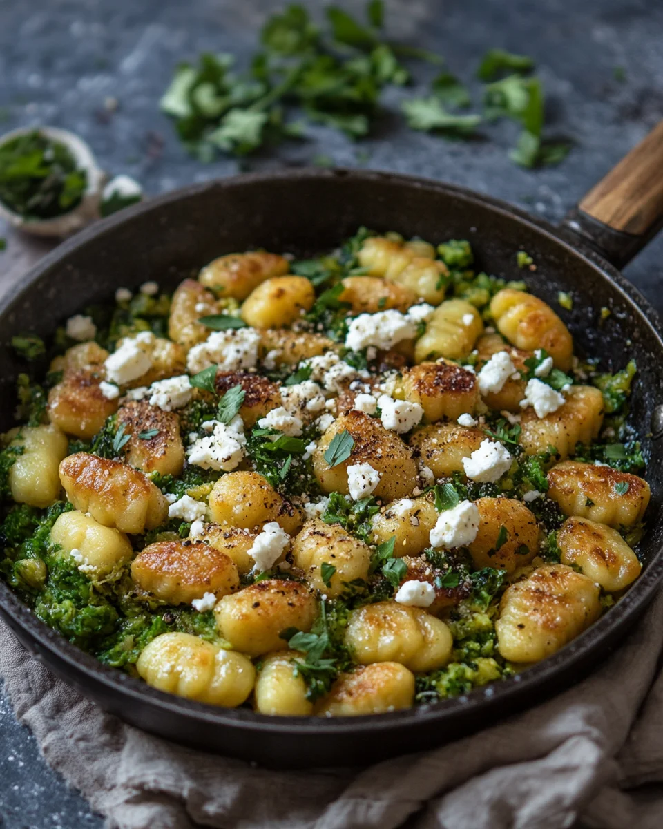 Vegetarische Gnocchi Pfanne mit Spitzkohl