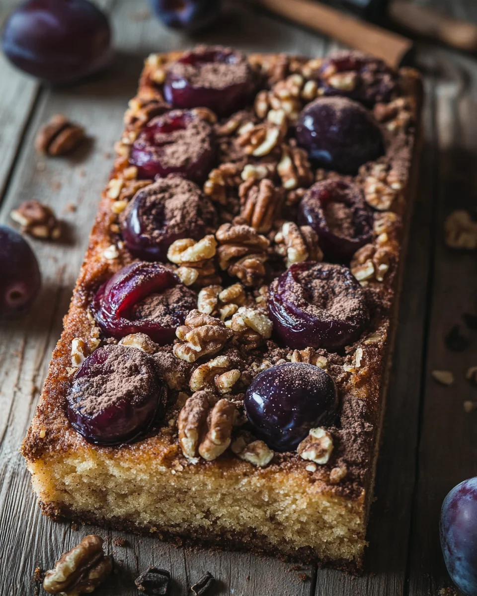 Walnuss-Zwetschgenkuchen mit Zimt-Streuseln