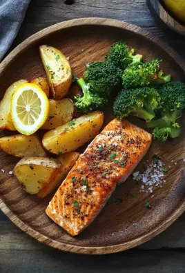 Zitronenbutterlachs mit knusprigen Kartoffeln und Brokkoli 5 Zitronenbutterlachs mit knusprigen Kartoffeln und Brokkoli